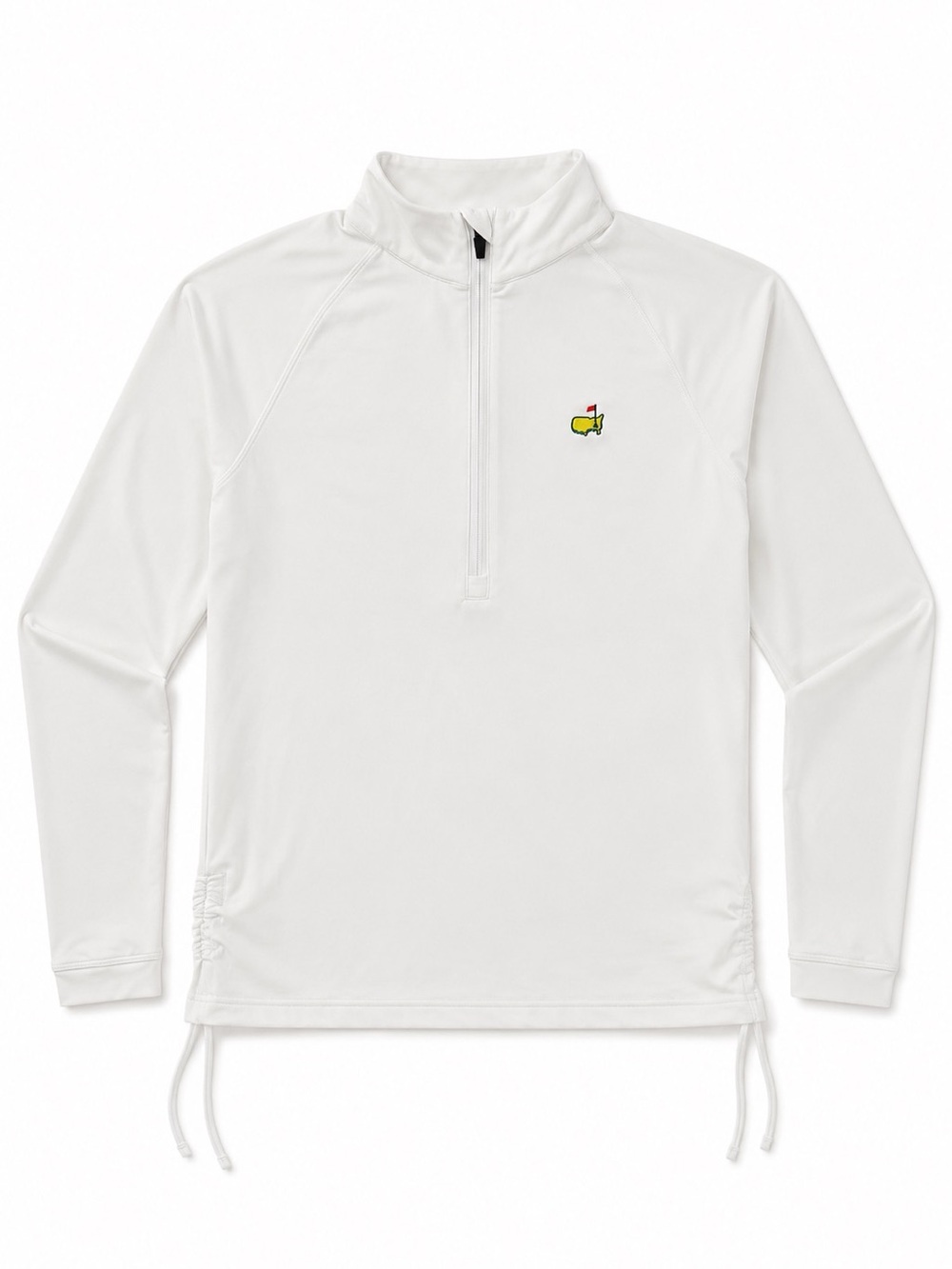 Magnolia Lane Tech Masters Golf White 1/4 Zip Pullover UPF 50+ Long Sleeve Top S